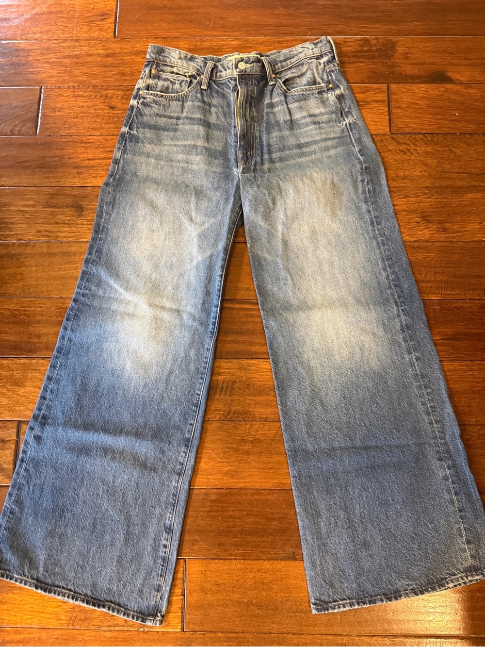 Anthropologie MOTHER The Ditcher Roller High Rise Wide Leg Jeans EUC Size 30 - Picture 6 of 12